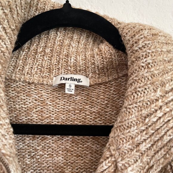 Darling Trusty Cable Knit Sweater in Desert Sand - Picture 4 of 5